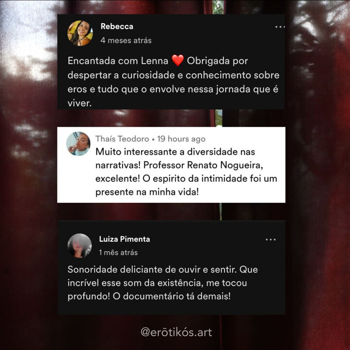 Depoimento recebido nas redes sociais